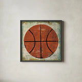 Ball II on Ivory by Michael Mullan. Shown in a sleek black glass frame for a contemporary gallery look. Available as an archival giclee rolled canvas, fine art paper, or poster print. SKU 23705a.