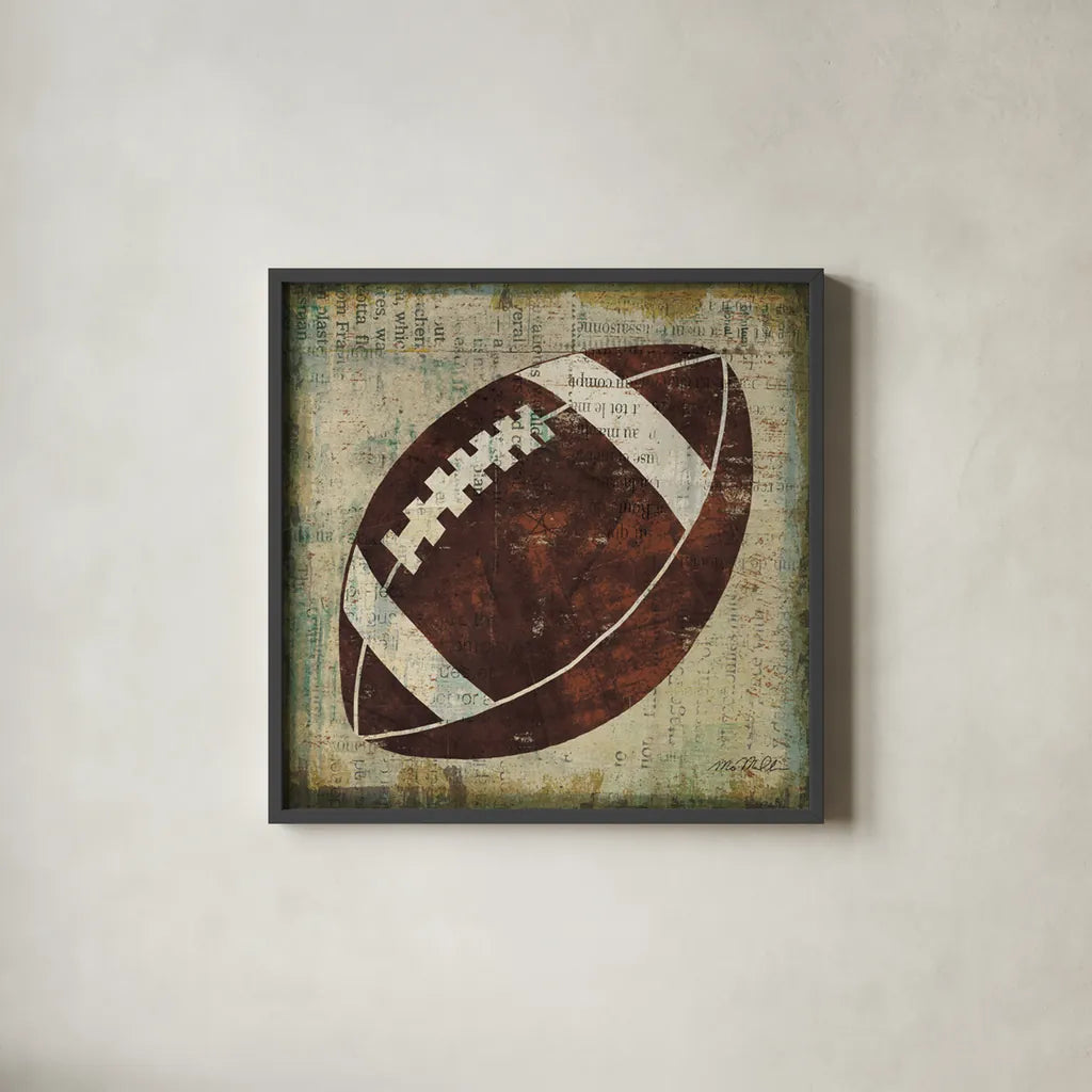 Ball III by Michael Mullan. Shown in a sleek black glass frame for a contemporary gallery look. Available as an archival giclee rolled canvas, fine art paper, or poster print. SKU 2691a.