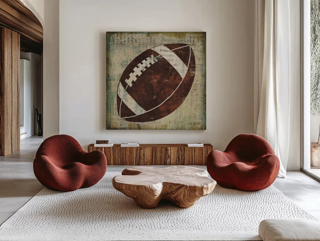 Ball III by Michael Mullan. Shown as extra-large giant wall art in a modern living room. Available as an archival giclee rolled canvas, fine art paper, or poster print. SKU 2691a.