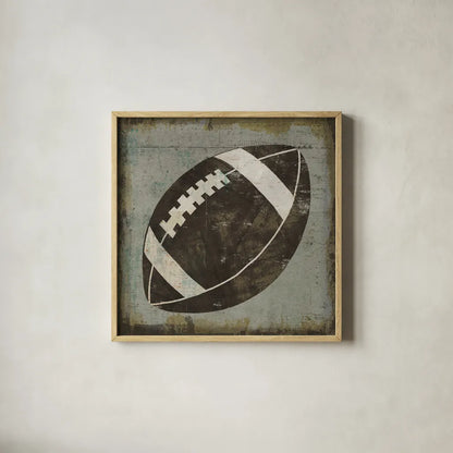 Ball III Gray No Words by Michael Mullan. Shown in a natural wood glass frame for a timeless modern aesthetic. Available as an archival giclee rolled canvas, fine art paper, or poster print. SKU 75847a.