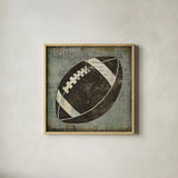 Ball III on Gray by Michael Mullan. Shown in a natural wood glass frame for a timeless modern aesthetic. Available as an archival giclee rolled canvas, fine art paper, or poster print. SKU 23706a.