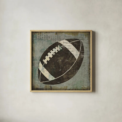Ball III on Gray by Michael Mullan. Shown in a natural wood glass frame for a timeless modern aesthetic. Available as an archival giclee rolled canvas, fine art paper, or poster print. SKU 23706a.