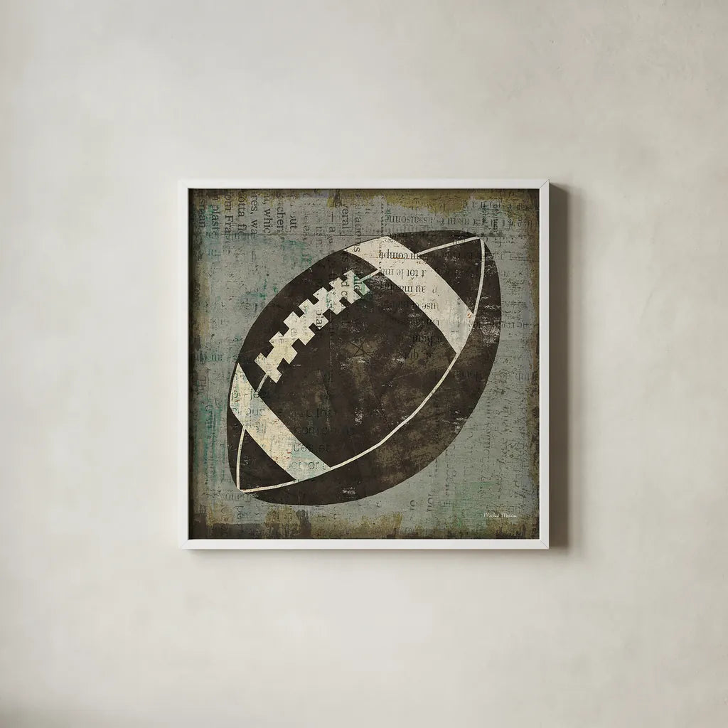 Ball III on Gray by Michael Mullan. Shown in a crisp white glass frame for a clean and minimalist style. Available as an archival giclee rolled canvas, fine art paper, or poster print. SKU 23706a.