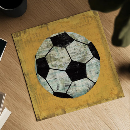 Ball IV Yellow by Michael Mullan. Shown as a detailed flat fine art print, highlighting archival giclee quality. Available as an archival giclee rolled canvas, fine art paper, or poster print. SKU 63515a.