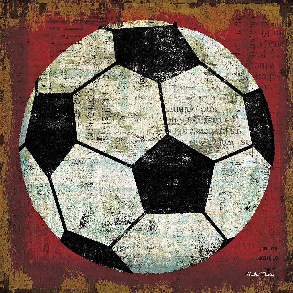 Ball IV on Red by Michael Mullan. SKU 23707a. Archival Giclee Fine art print for wall decor.