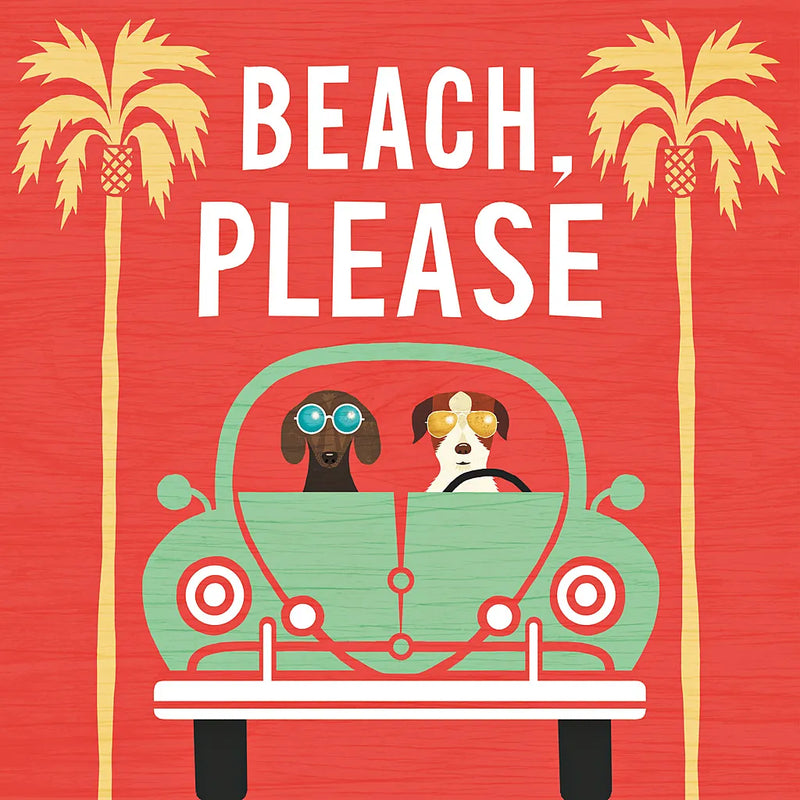 Beach Bums Beetle I square by Michael Mullan. SKU 23293a. Archival Giclee Fine art print for wall decor.