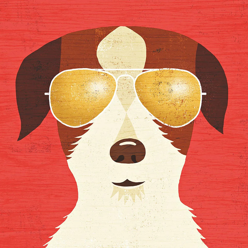 Beach Bums Terrier I by Michael Mullan. SKU 23274a. Archival Giclee Fine art print for wall decor.