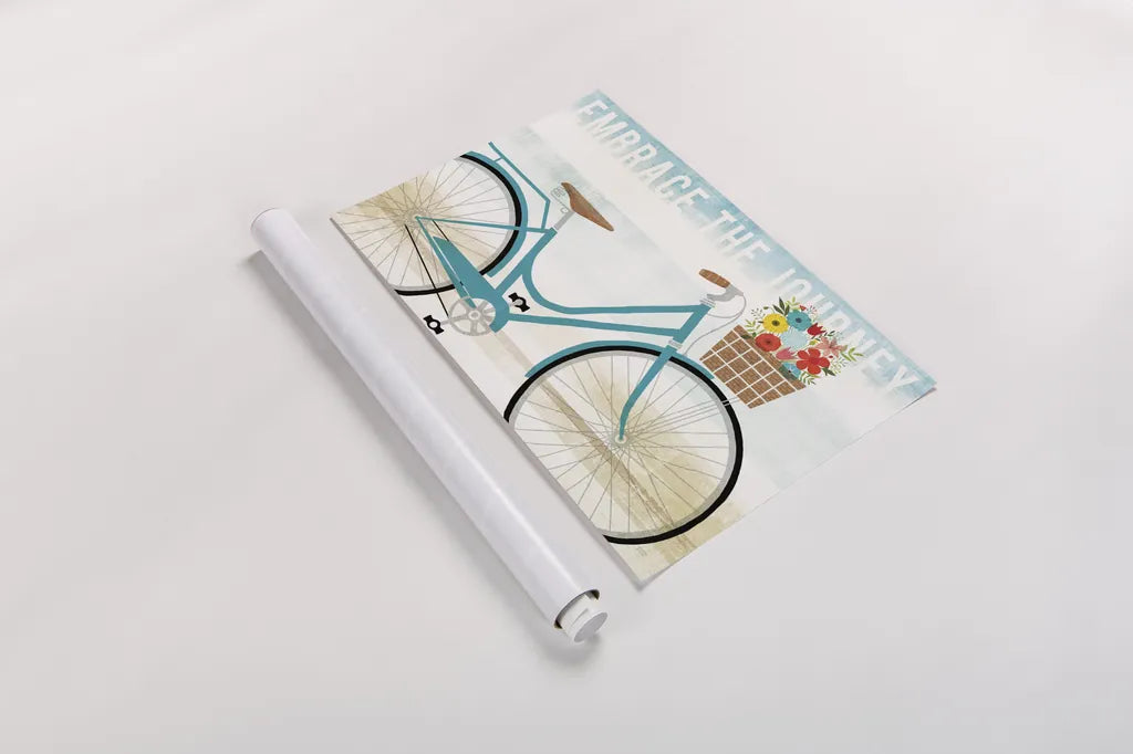 Beach Cruiser Hers I by Michael Mullan. shown as a rolled paper print. Available as archival giclee rolled canvas, fine art paper, or poster print. SKU 23263i.