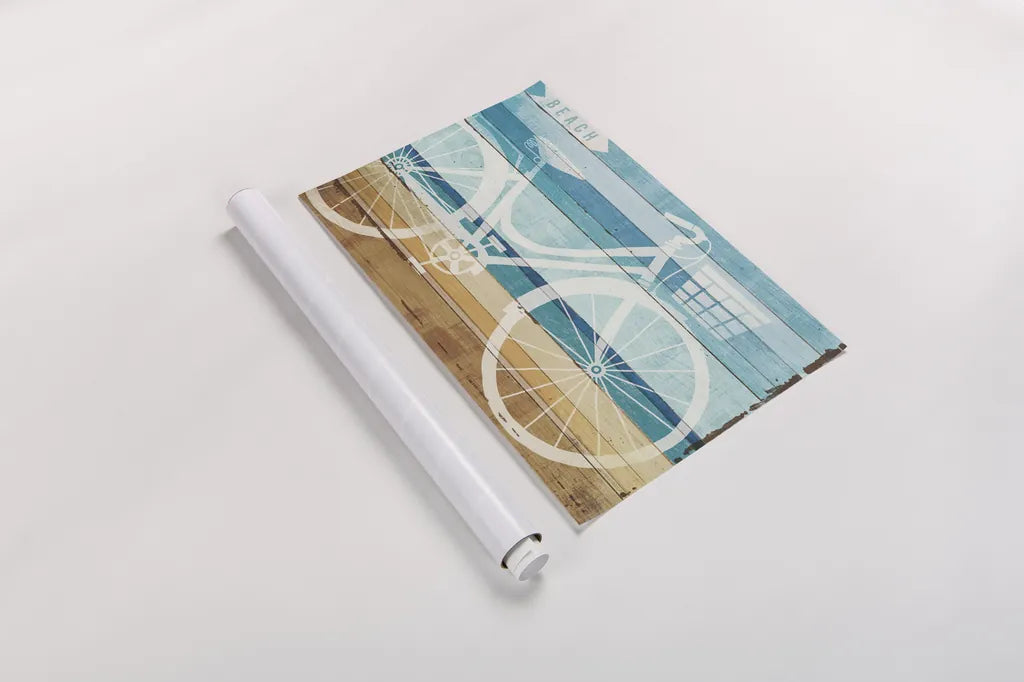 Beachscape Cruiser I by Michael Mullan. shown as a rolled paper print. Available as archival giclee rolled canvas, fine art paper, or poster print. SKU 23114i.