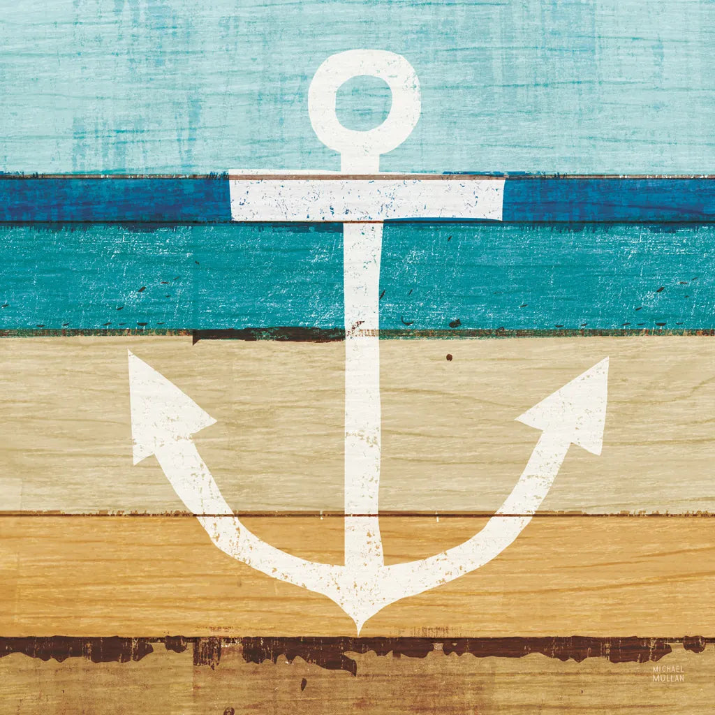 Beachscape III Anchor by Michael Mullan. SKU 23130a. Archival Giclee Fine art print for wall decor.