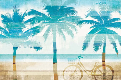 Beachscape Palms I by Michael Mullan. SKU 23152i. Archival Giclee Fine art print for wall decor.