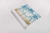 Beachscape Palms I by Michael Mullan. shown as a rolled paper print. Available as archival giclee rolled canvas, fine art paper, or poster print. SKU 23152i.