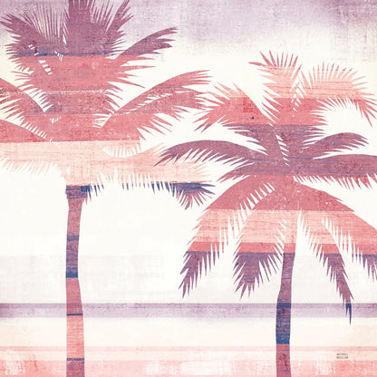 Beachscape Palms III Pink Purple by Michael Mullan. SKU 36333a. Archival Giclee Fine art print for wall decor.