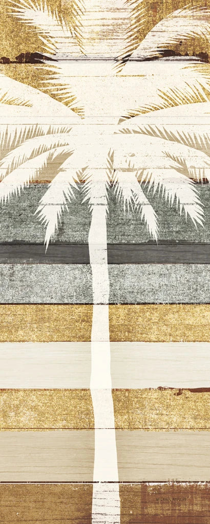 Beachscape Palms IV Gold Neutral by Michael Mullan