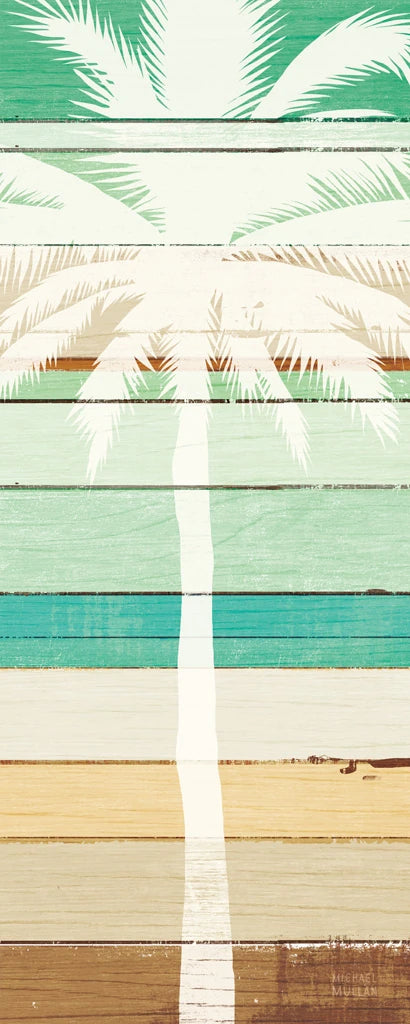 Beachscape Palms IV Green by Michael Mullan
