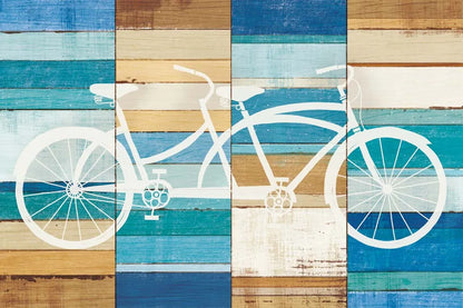 Beachscape Tandem Cruiser by Michael Mullan. SKU 23116i. Archival Giclee Fine art print for wall decor.