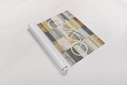 Beachscape Tandem Cruiser Gold Neutral by Michael Mullan. shown as a rolled paper print. Available as archival giclee rolled canvas, fine art paper, or poster print. SKU 23117i.