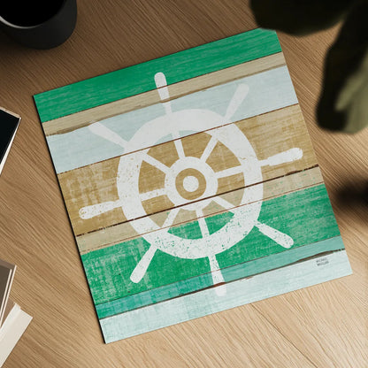 Beachscape VI Helm Green by Michael Mullan. Shown as a detailed flat fine art print, highlighting archival giclee quality. Available as an archival giclee rolled canvas, fine art paper, or poster print. SKU 63522a.