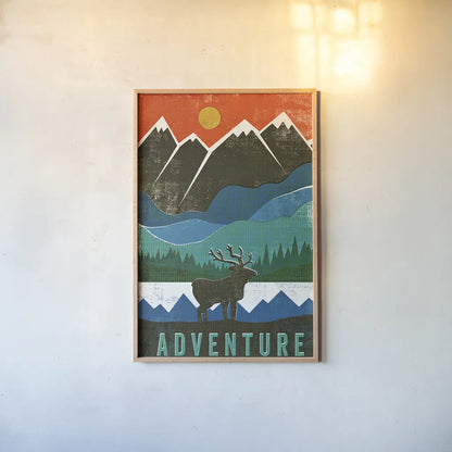 Big Sky I by Michael Mullan. shown as a paper print in a natural frame. Available as a archival giclee rolled canvas, fine art paper, or poster print. SKU 23654h.