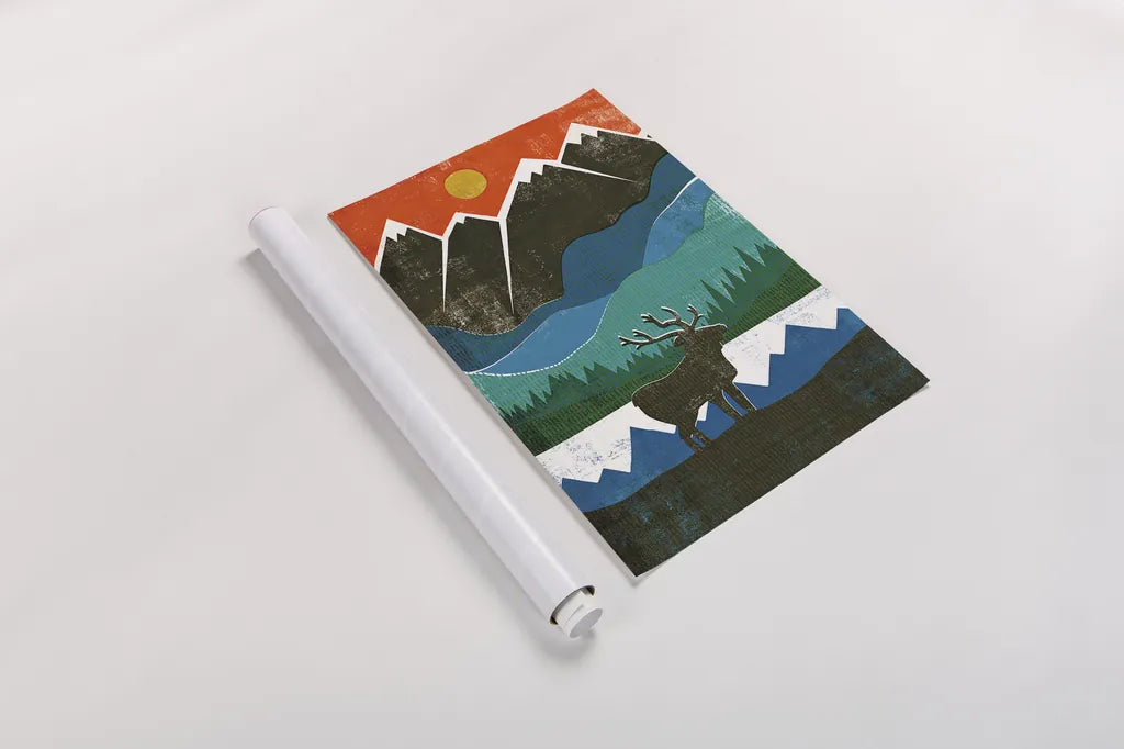 Big Sky I No Words by Michael Mullan. shown as a rolled paper print. Available as archival giclee rolled canvas, fine art paper, or poster print. SKU 29881h.