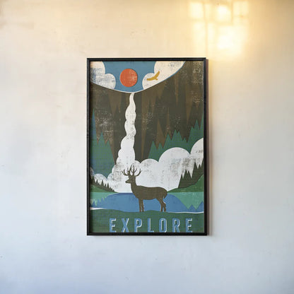 Big Sky II by Michael Mullan. shown as a paper print in a black flame. Available as a archival giclee rolled canvas, fine art paper, or poster print. SKU 23655h.