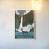 Big Sky II by Michael Mullan. shown as a paper print in a white frame. Available as a archival giclee rolled canvas, fine art paper, or poster print. SKU 23655h.