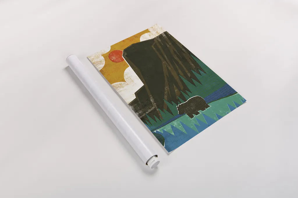 Big Sky IV No Words by Michael Mullan. shown as a rolled paper print. Available as archival giclee rolled canvas, fine art paper, or poster print. SKU 29884h.