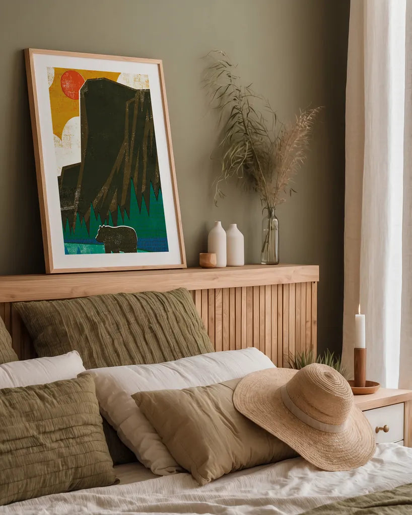 Big Sky IV No Words by Michael Mullan. shown as a paper print in a natural frame. Available as a archival giclee rolled canvas, fine art paper, or poster print. SKU 29884h.