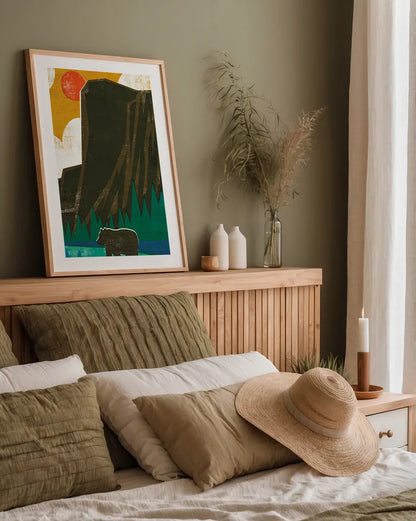 Big Sky IV No Words by Michael Mullan. shown as a paper print in a natural frame. Available as a archival giclee rolled canvas, fine art paper, or poster print. SKU 29884h.