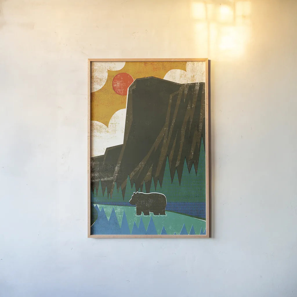 Big Sky IV No Words by Michael Mullan. shown as a paper print in a natural frame. Available as a archival giclee rolled canvas, fine art paper, or poster print. SKU 29884h.