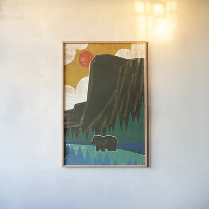 Big Sky IV No Words by Michael Mullan. shown as a paper print in a natural frame. Available as a archival giclee rolled canvas, fine art paper, or poster print. SKU 29884h.