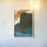 Big Sky IV No Words by Michael Mullan. shown as a paper print in a white frame. Available as a archival giclee rolled canvas, fine art paper, or poster print. SKU 29884h.