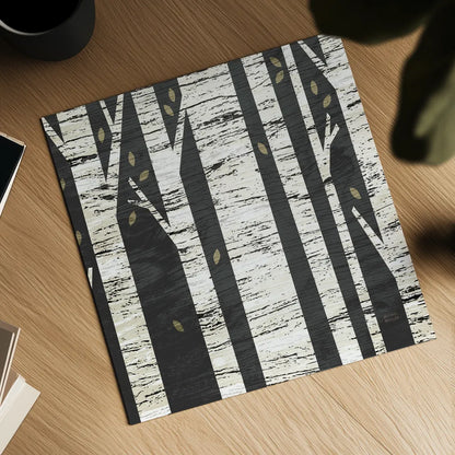 Birch Forest Crop by Michael Mullan. Shown as a detailed flat fine art print, highlighting archival giclee quality. Available as an archival giclee rolled canvas, fine art paper, or poster print. SKU 22501a.