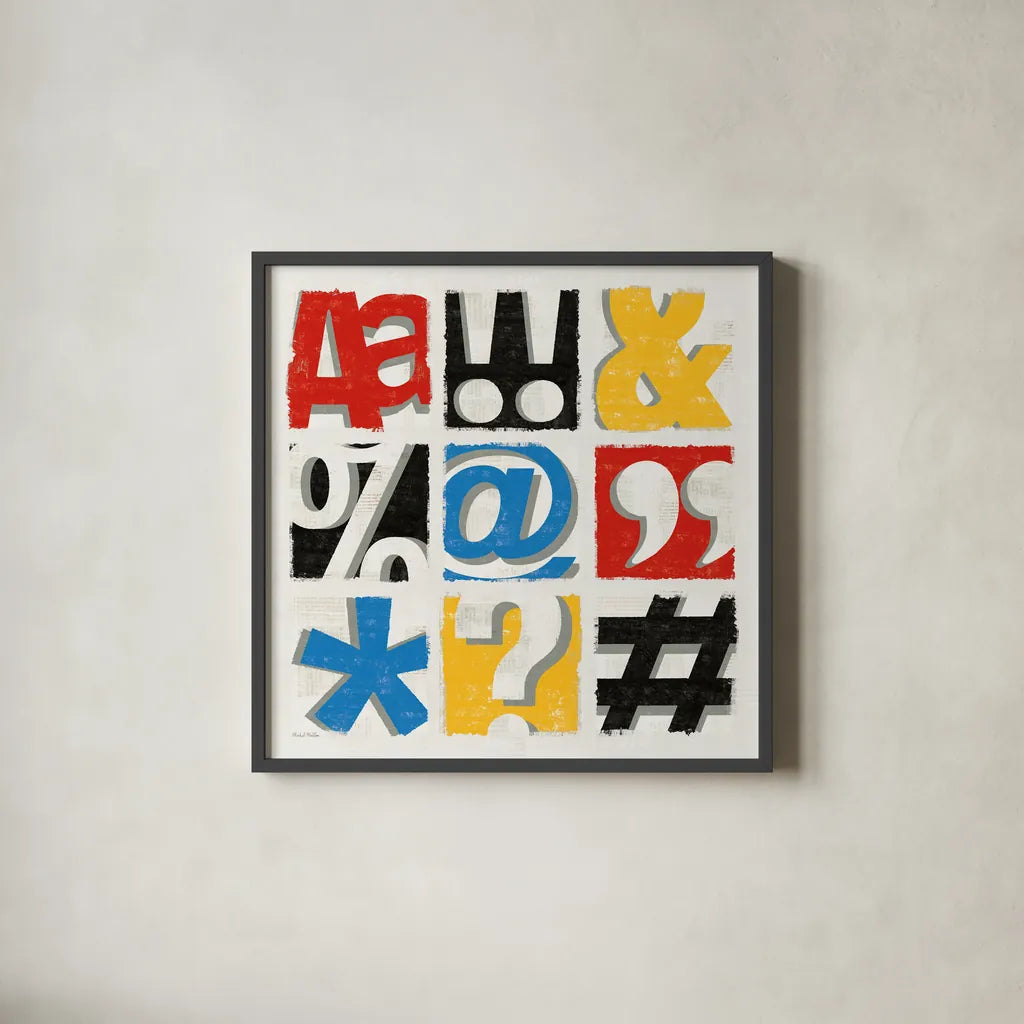 Bold Statement Vintage by Michael Mullan. Shown in a sleek black glass frame for a contemporary gallery look. Available as an archival giclee rolled canvas, fine art paper, or poster print. SKU 61131a.