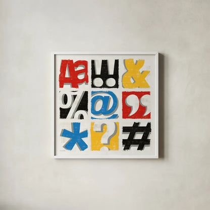 Bold Statement Vintage by Michael Mullan. Shown in a crisp white glass frame for a clean and minimalist style. Available as an archival giclee rolled canvas, fine art paper, or poster print. SKU 61131a.