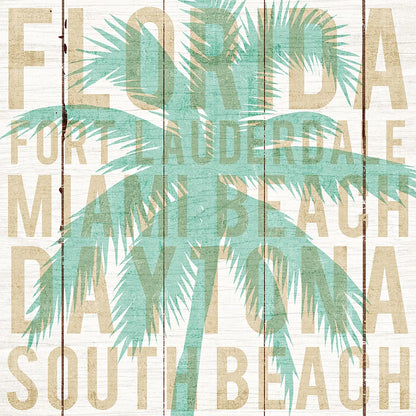 Bon Voyage Florida Palm by Michael Mullan. SKU 23165a. Archival Giclee Fine art print for wall decor.