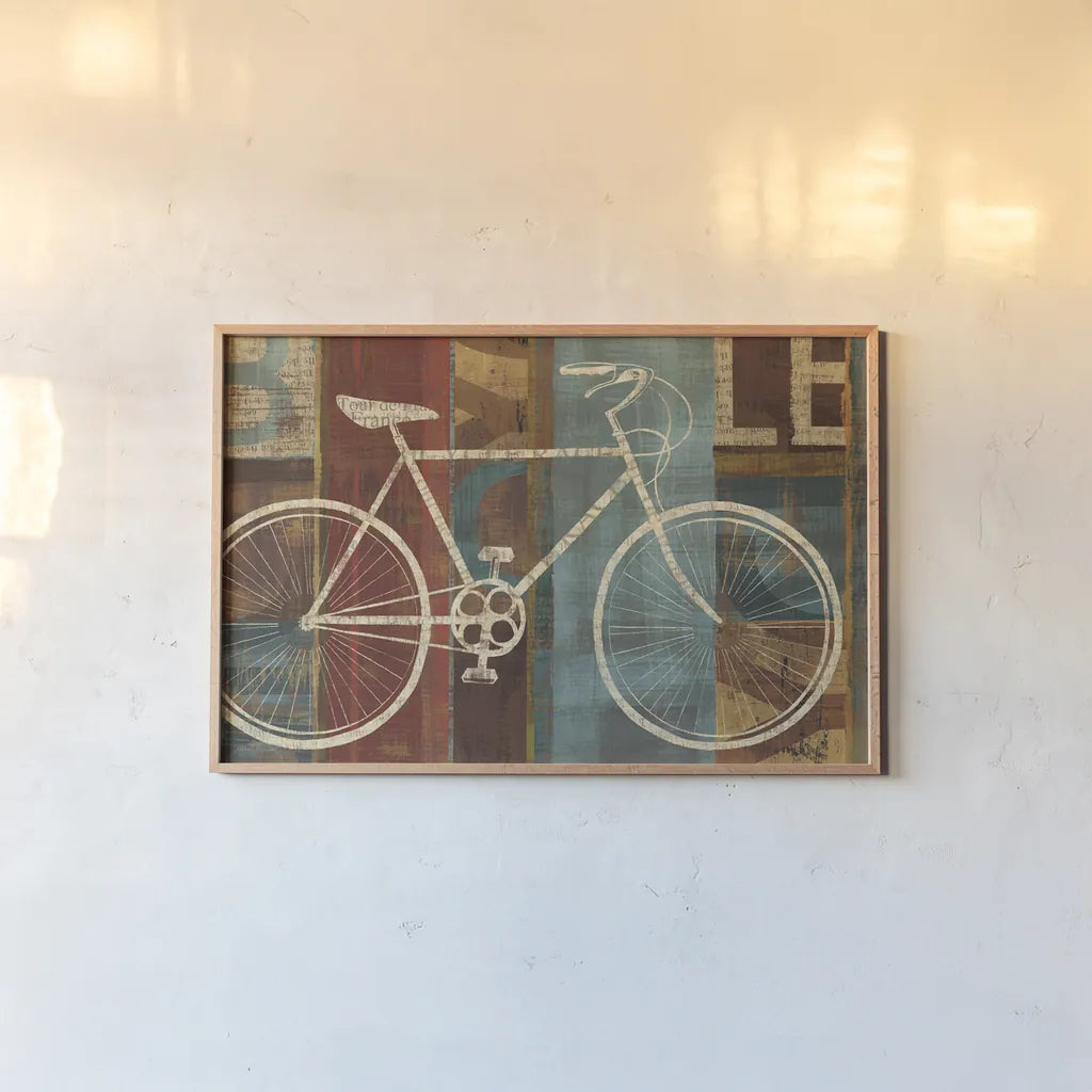 Breaking Away by Michael Mullan. shown as a paper print in a natural frame. Available as a archival giclee rolled canvas, fine art paper, or poster print. SKU 6684i.