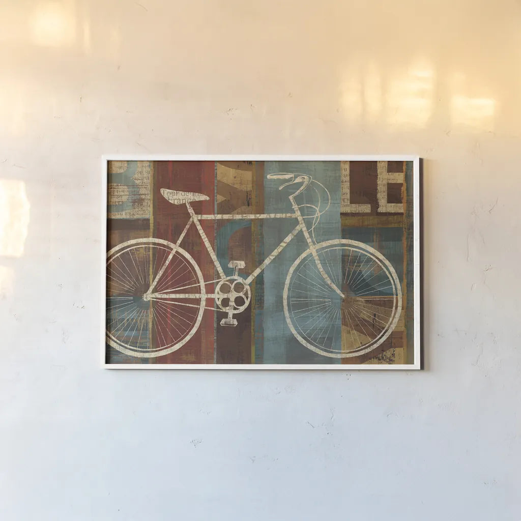 Breaking Away by Michael Mullan. shown as a paper print in a white frame. Available as a archival giclee rolled canvas, fine art paper, or poster print. SKU 6684i.