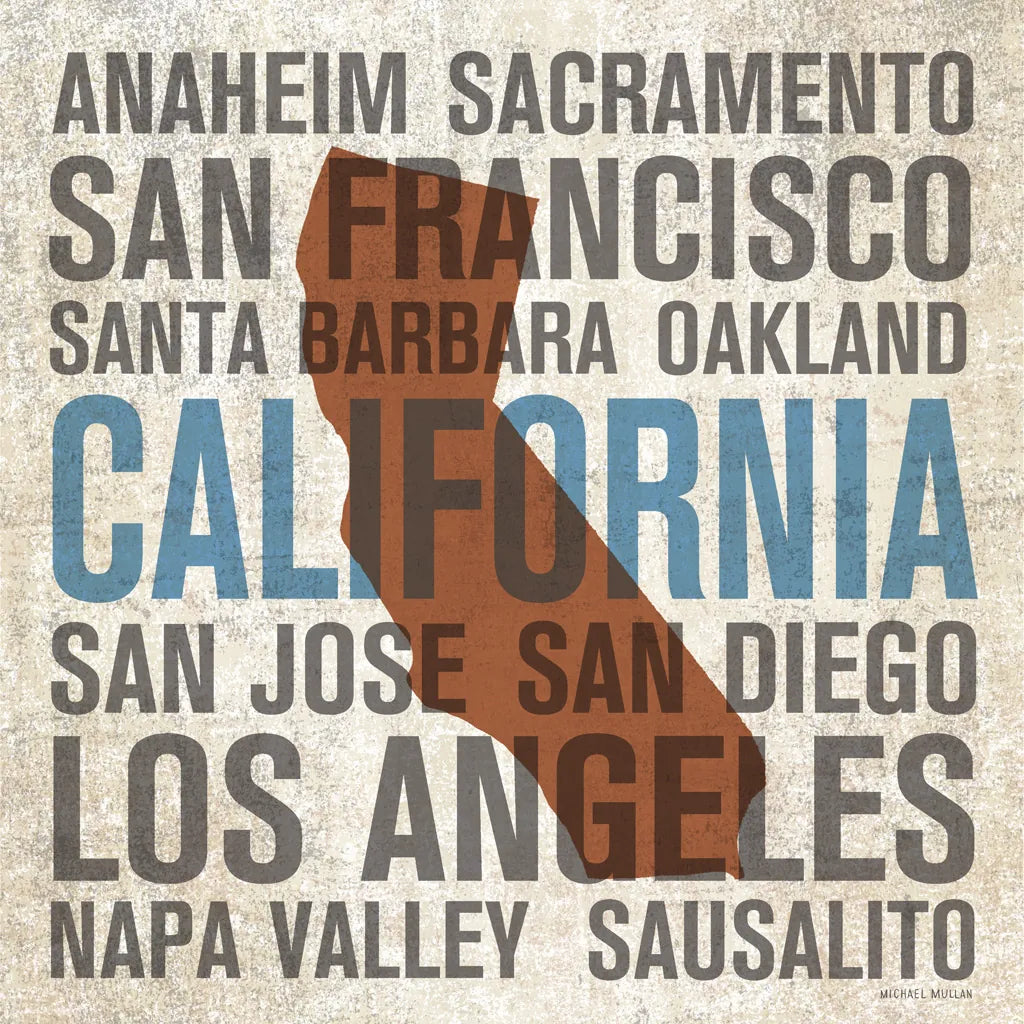 California V2 by Michael Mullan. SKU 18059a. Archival Giclee Fine art print for wall decor.