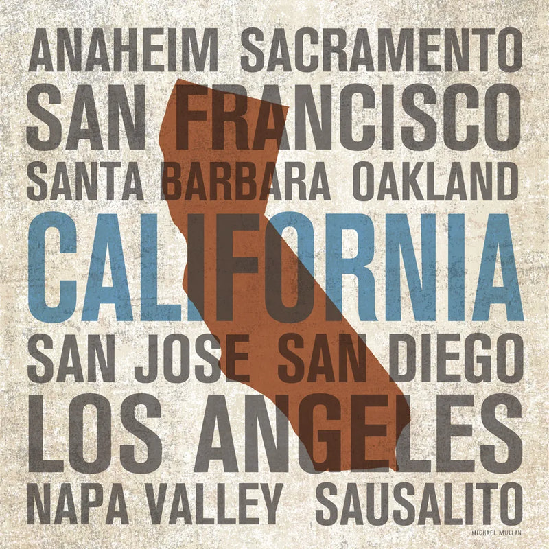 California V2 by Michael Mullan. SKU 18059a. Archival Giclee Fine art print for wall decor.