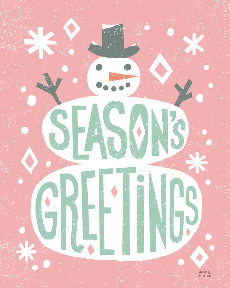 Christmas Whimsy Snowman Vintage by Michael Mullan