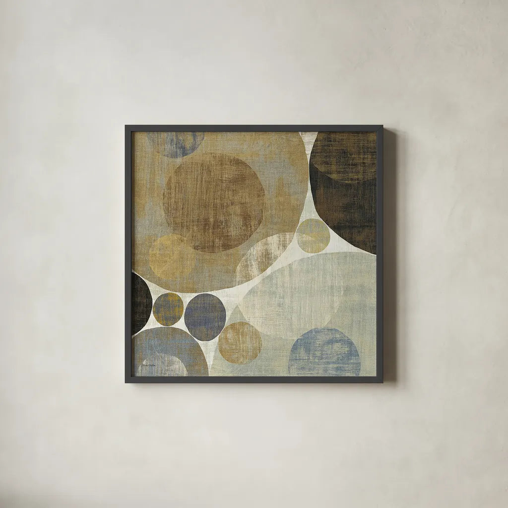 Circulation I by Michael Mullan. Shown in a sleek black glass frame for a contemporary gallery look. Available as an archival giclee rolled canvas, fine art paper, or poster print. SKU 13223a.