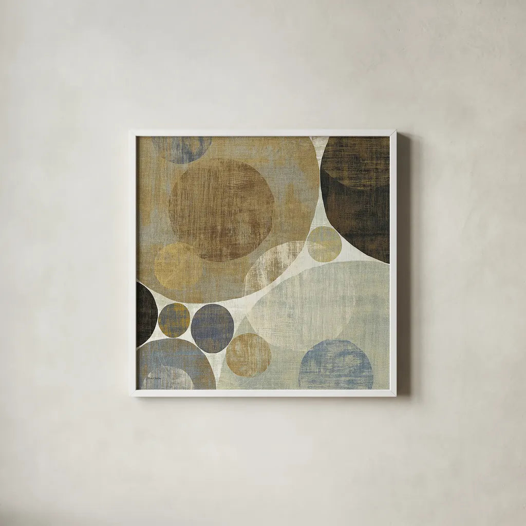Circulation I by Michael Mullan. Shown in a crisp white glass frame for a clean and minimalist style. Available as an archival giclee rolled canvas, fine art paper, or poster print. SKU 13223a.