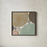 Circulation I v2 Hygge by Michael Mullan. Shown in a sleek black glass frame for a contemporary gallery look. Available as an archival giclee rolled canvas, fine art paper, or poster print. SKU 33785a.