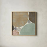Circulation I v2 Hygge by Michael Mullan. Shown in a natural wood glass frame for a timeless modern aesthetic. Available as an archival giclee rolled canvas, fine art paper, or poster print. SKU 33785a.