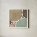 Circulation I v2 Hygge by Michael Mullan. Shown in a crisp white glass frame for a clean and minimalist style. Available as an archival giclee rolled canvas, fine art paper, or poster print. SKU 33785a.