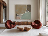 Circulation I v2 Hygge by Michael Mullan. Shown as extra-large giant wall art in a modern living room. Available as an archival giclee rolled canvas, fine art paper, or poster print. SKU 33785a.