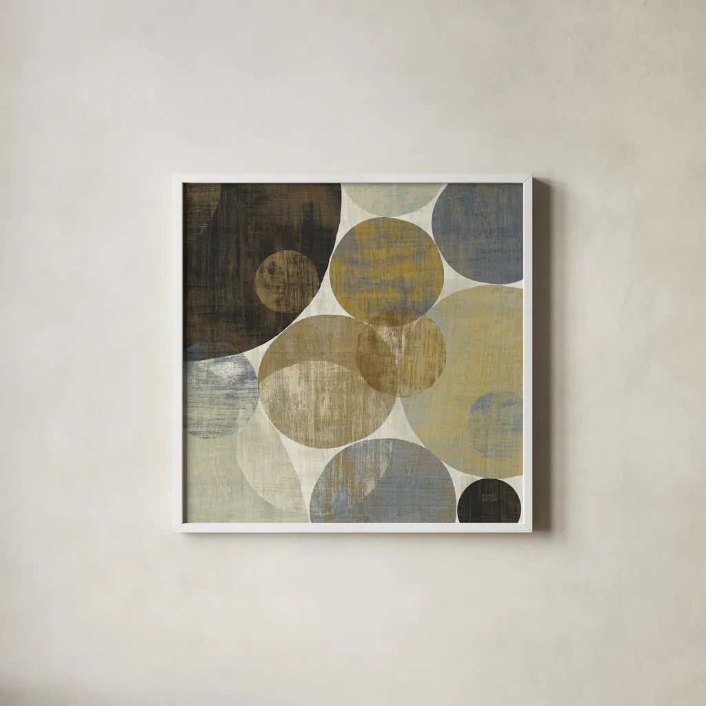 Circulation II by Michael Mullan. Shown in a crisp white glass frame for a clean and minimalist style. Available as an archival giclee rolled canvas, fine art paper, or poster print. SKU 13224a.