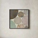 Circulation II v2 Hygge by Michael Mullan. Shown in a sleek black glass frame for a contemporary gallery look. Available as an archival giclee rolled canvas, fine art paper, or poster print. SKU 33786a.