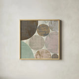 Circulation II v2 Hygge by Michael Mullan. Shown in a natural wood glass frame for a timeless modern aesthetic. Available as an archival giclee rolled canvas, fine art paper, or poster print. SKU 33786a.